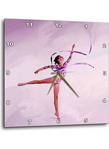 Gymnastic Exercise Wall Clock Multicolour 15 X 15inch