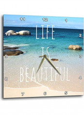 Life Is Beautiful Printed Analog Wall Clock Multicolour 15x15x0.1inch