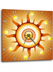 Bright Sun Rays Wall Clock Multicolour 15x15inch