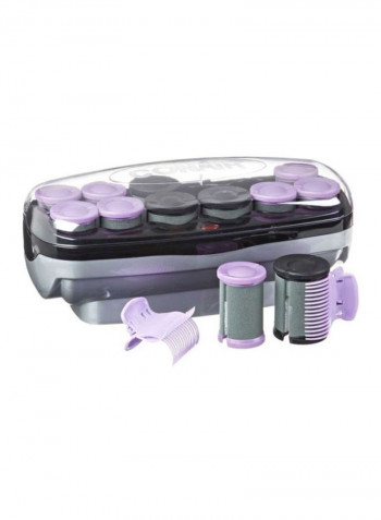 Instant Heat Jumbo And Super Jumbo Hot Rollers Black/Purple 12x6.625x6.5inch