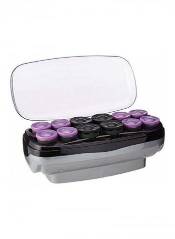 Instant Heat Jumbo And Super Jumbo Hot Rollers Black/Purple 12x6.625x6.5inch