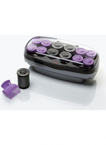 Instant Heat Jumbo And Super Jumbo Hot Rollers Black/Purple 12x6.625x6.5inch