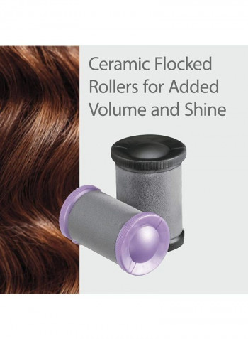 Instant Heat Jumbo And Super Jumbo Hot Rollers Black/Purple 12x6.625x6.5inch