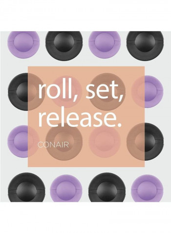 Instant Heat Jumbo And Super Jumbo Hot Rollers Black/Purple 12x6.625x6.5inch