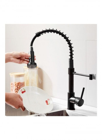 Adjustable Hot and Cool Water Rotating Faucet Black