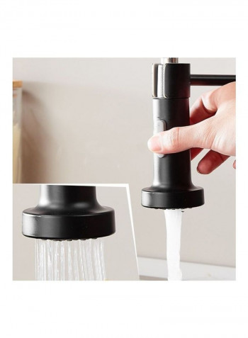 Adjustable Hot and Cool Water Rotating Faucet Black