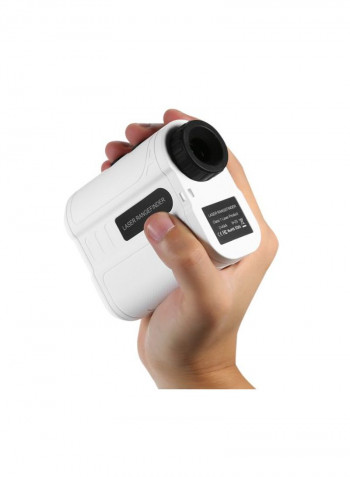 Handheld Laser Digital Rangefinder White 14.5x6.3x9.8centimeter