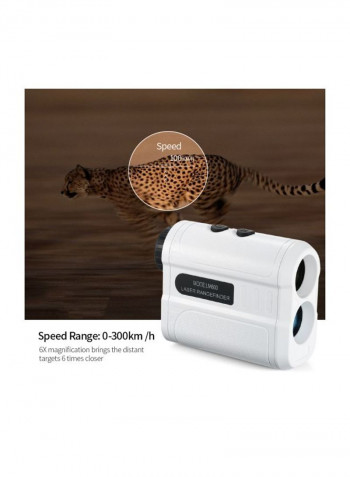 Handheld Laser Digital Rangefinder White 14.5x6.3x9.8centimeter