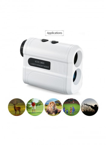 Handheld Laser Digital Rangefinder White 14.5x6.3x9.8centimeter