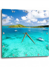 St. Vincent And The Grenadines View From Sailboat Wall Clock Multicolour 15x15inch