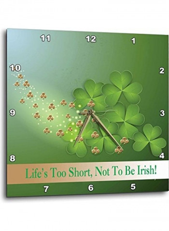 Wall Clock Green 15x15x0inch