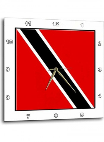 DPP 98515 3 Photo Of Trinidad And Tobago Flag Wall Clock Multicolour 15x15inch