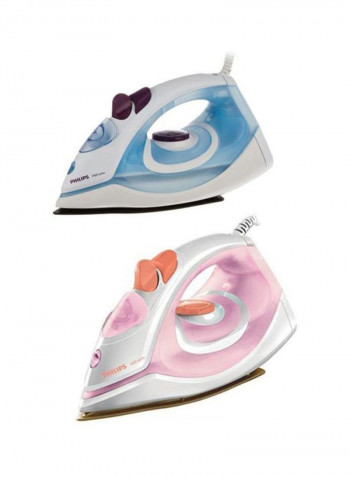 2-Piece EasySpeed Steam Iron 1440 Watts 180 ml 1440 W GC1920/28 + GC1905 White/Blue/Pink