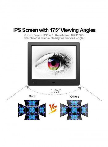 Digital Picture Frame 8inch Black
