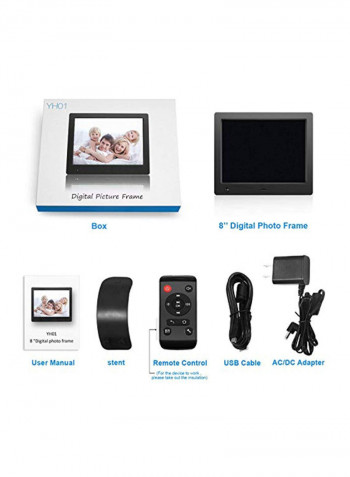 Digital Picture Frame 8inch Black