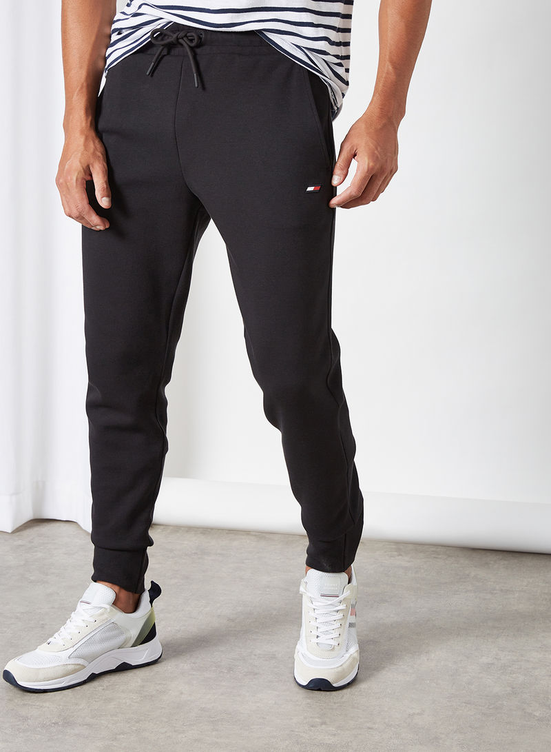 Basic Double Knit Sweatpants Black