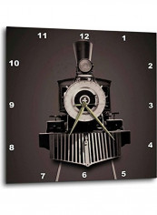 Locomotive Train Coming From The Front Wall Clock Black 15 X 15inch