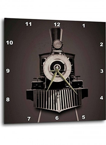 Locomotive Train Coming From The Front Wall Clock Black 15 X 15inch