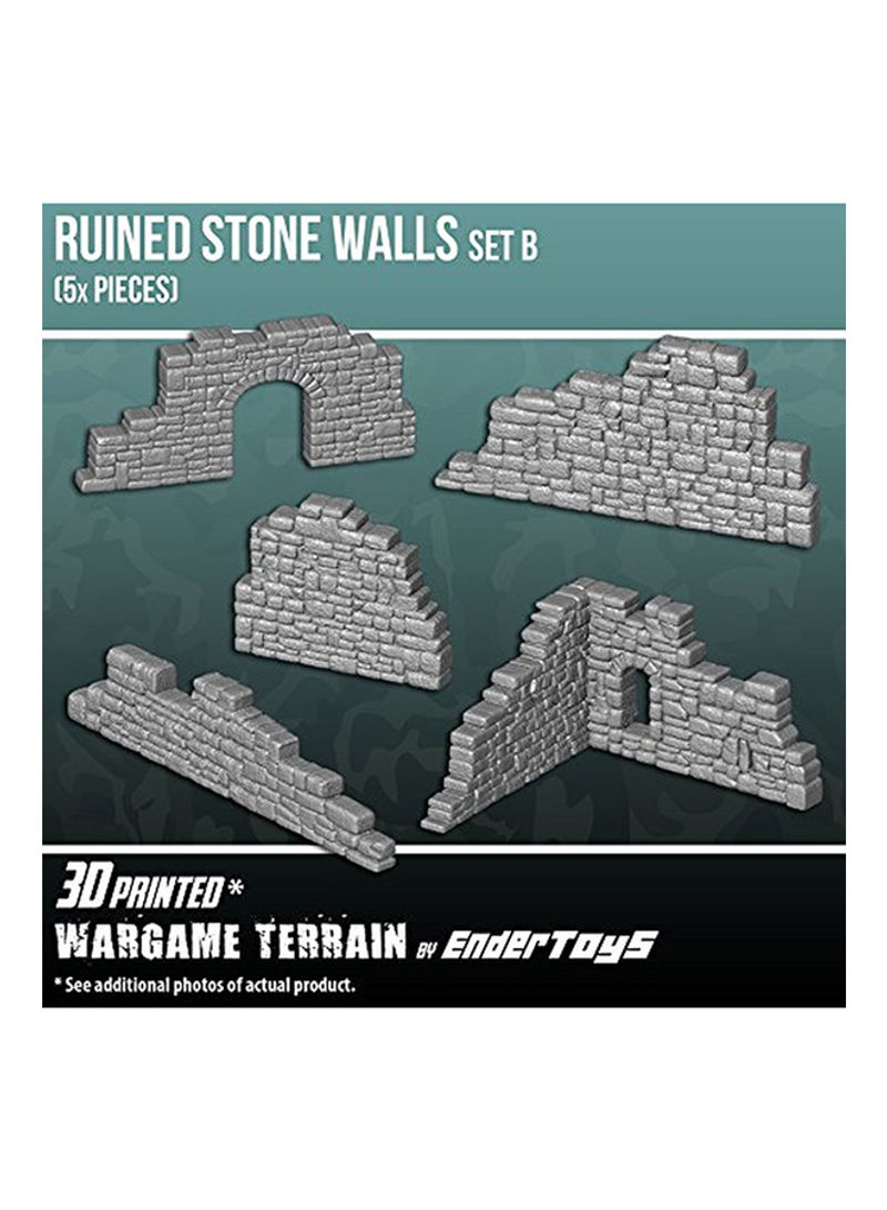 5-Piece Ruined Stone Walls Miniature Set