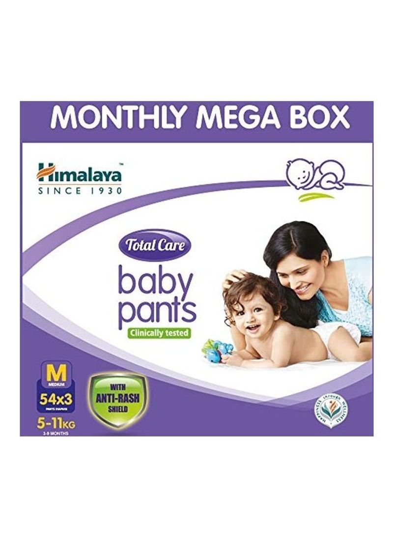 Total Care Baby Pants Diapers Monthly Mega Box, Size M, 162 Count