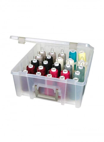 Cone Thread Tray White/Silver 12.5x12.5x.5inch