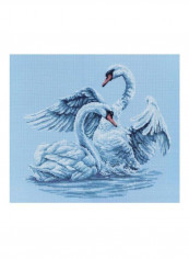 Swan Fidelity Counted Cross Stitch Kit Blue/Black/Brown