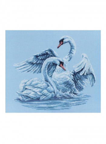 Swan Fidelity Counted Cross Stitch Kit Blue/Black/Brown