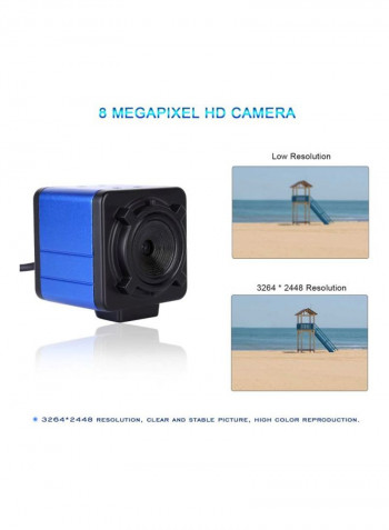 1080P Ultra HD Webcam With Mic 50x50millimeter Blue/Black