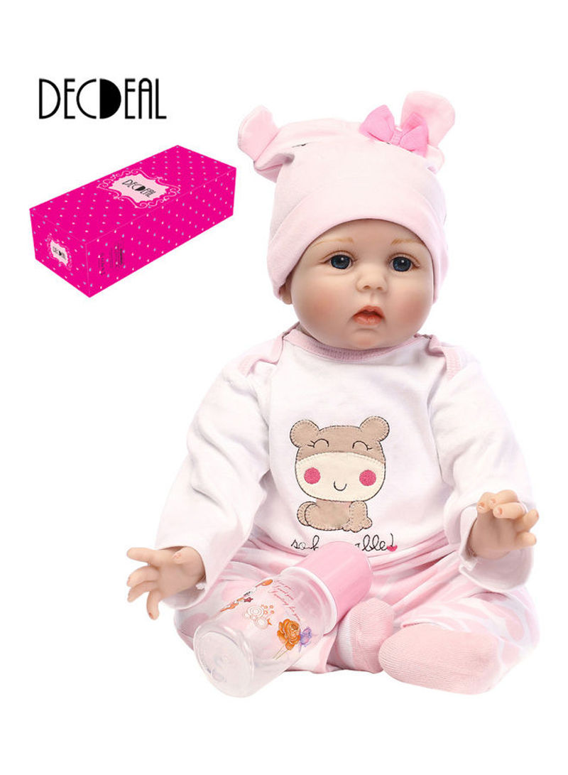 3-Piece Newborn Baby Girl Doll Boneca Toy Set