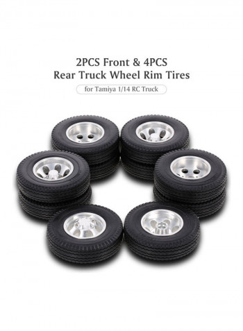 6-Piece Tractor Wheel Truck For Tamiya 1:14