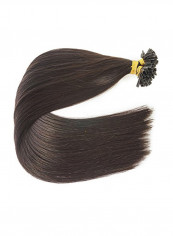 Straight Pre Bonded Nail U Tip Keratin Hair Extension Black
