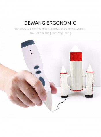 Multifunctional Rechargeable 3D Printing Painting Pen White