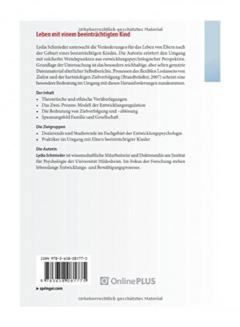 Leben Mit Einem Beeintrachtigten Kind Paperback