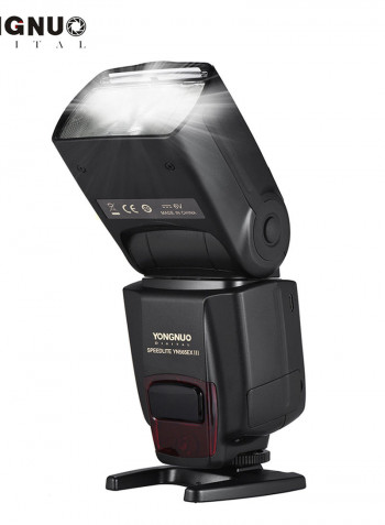 Wireless TTL Slave Flash Speedlite GN58 High Speed Recycling System Supports USB Firmware Upgrade for Nikon DSLR Camera Black
