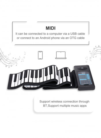 88-Key Portable Keyboard 133.5x22cm