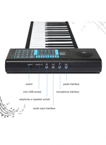 88-Key Portable Keyboard 133.5x22cm