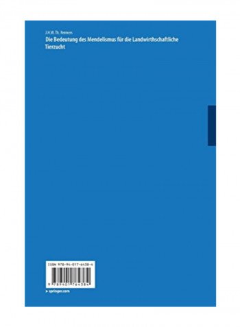 Die Bedeutung Des Mendelismus Für Die Landwirtschaftliche Tierzucht Paperback