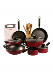 16-Piece Classique Cooking Set Red/Black/Clear 140g