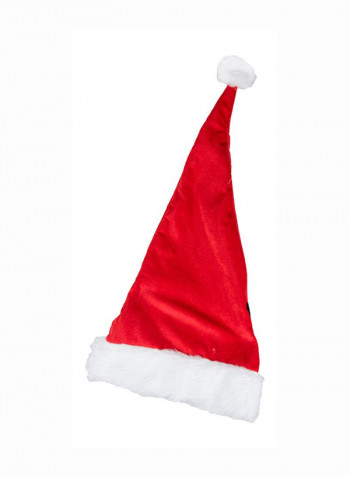 Novelty Red And White Christmas Santa Holday Hat With Buckle One Size Fits Most Christmas Hat For Both Kids And Adults