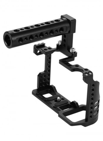 Video Camera Cage with Top Handle Black