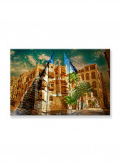 Abstract Painting Wall Art Canvas Brown 60x40centimeter