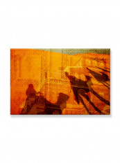 Abstract Painting Wall Art Canvas Orange 60x40centimeter