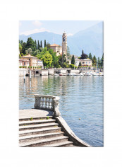 Landscape Lake And Mountains In Europe On Canvas Painting Multicolour 40x60centimeter