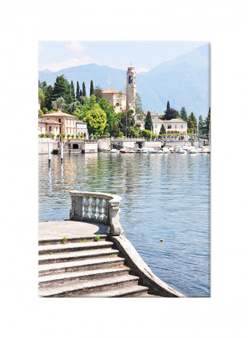 Landscape Lake And Mountains In Europe On Canvas Painting Multicolour 40x60centimeter