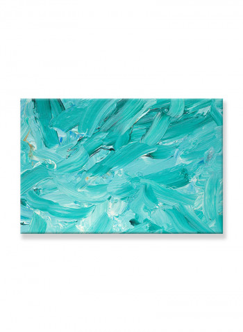 Abstract Painting Wall Art Canvas Blue 60x40centimeter
