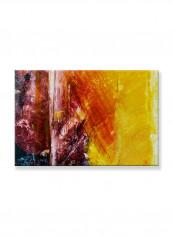 Abstract Painting Wall Art Canvas Maroon 60x40centimeter