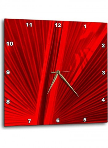 Fan In Red Wall Clock Red 15x15inch