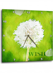 Flower Floral Print Art Wall Clock Multicolour 15 x 15inch