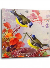 Little Bird Printed Analog Wall Clock Multicolour 15x15x0.1inch