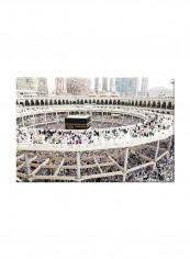 Mekkah In Saudi Arabia On Canvas Painting Black /White 60x40centimeter